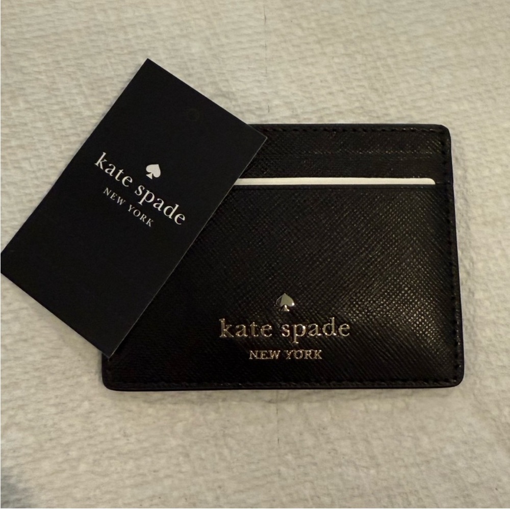 KATE SPADE MADISON SAFFIANO LEATHER CARD HOLDER! NEW WITH TAGS! BLACK!